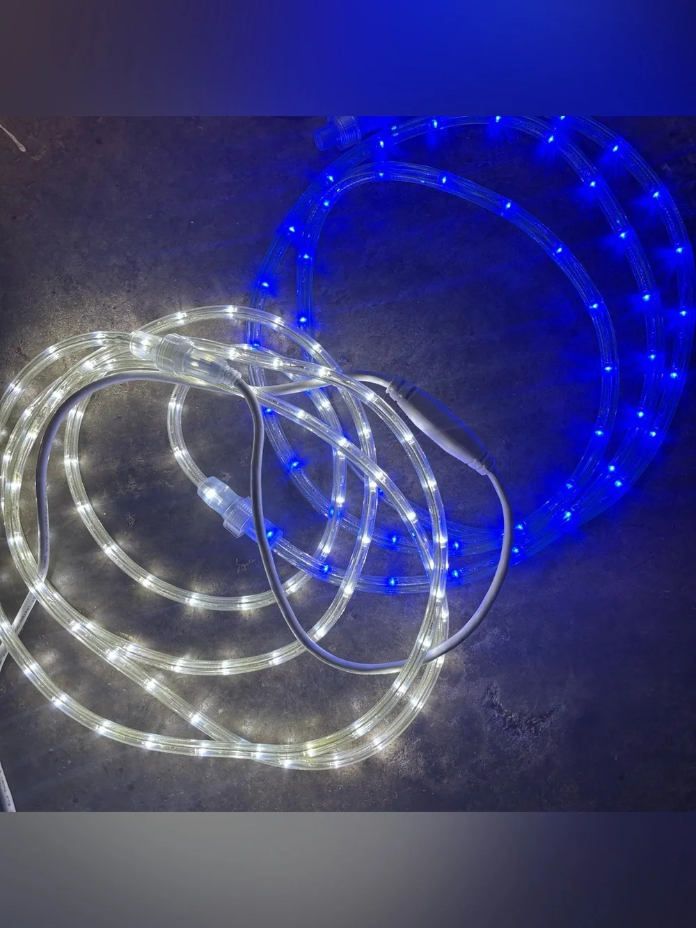 Blue & White Rope Lights